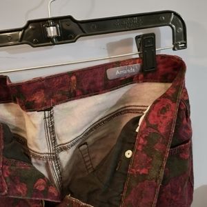 Gloria Vanderbilt Red Floral Jeans